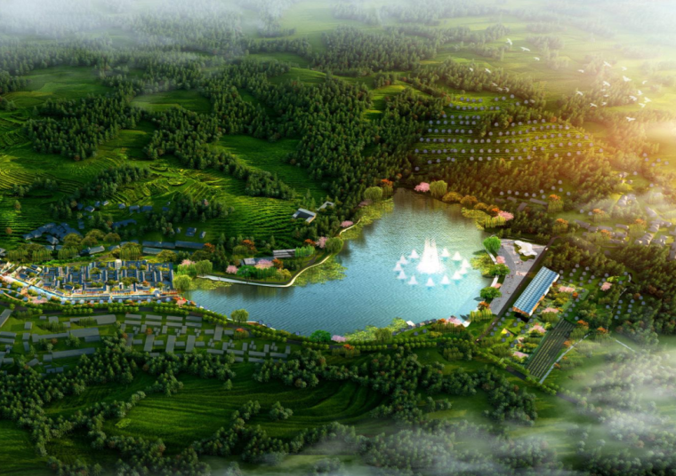 桂林乡村景观设计方案资料下载-[河南]美丽乡村建设之光伏树景观方案文本（光伏发电）