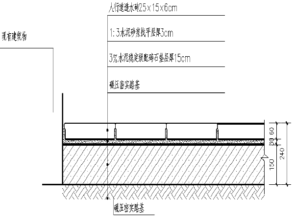 [重庆]街道人行道透水砖铺装改造设计工程施工图_2