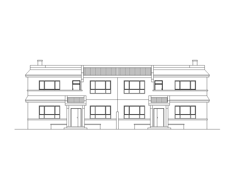 7层住宅设计施工图资料下载-[山西]新农村两户联体式砖混结构二层住宅施工图