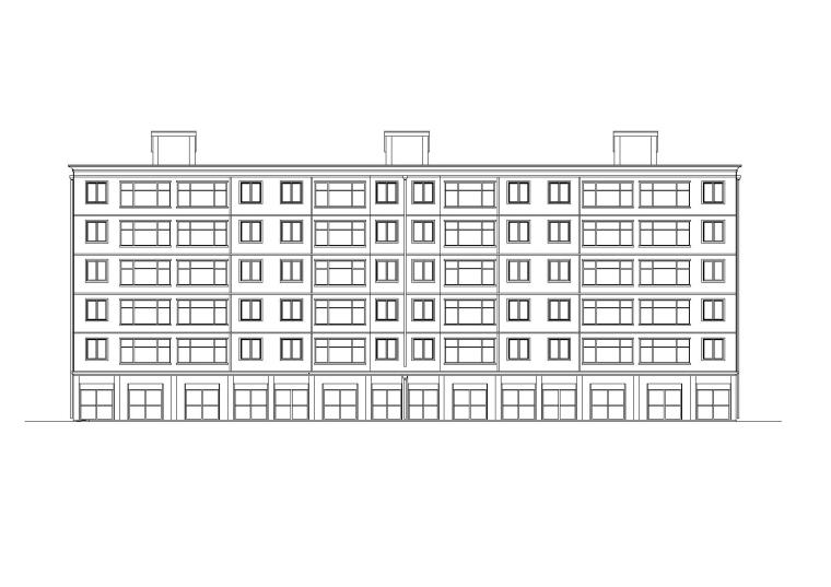 商住宅建筑施工图资料下载-某六层商住（底商）住宅楼建筑施工图