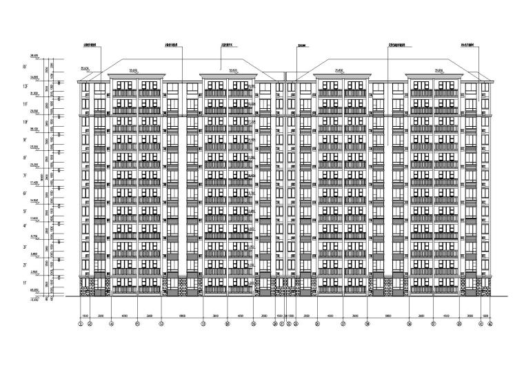 12层坡屋顶小高层住宅建筑施工图（带效果图）_2