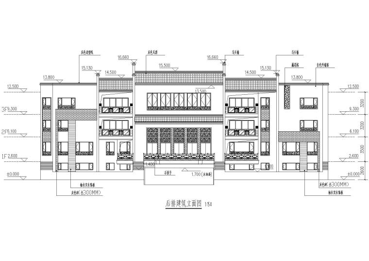 中式风格四合院住宅建筑方案设计施工图（CAD+效果图）_4