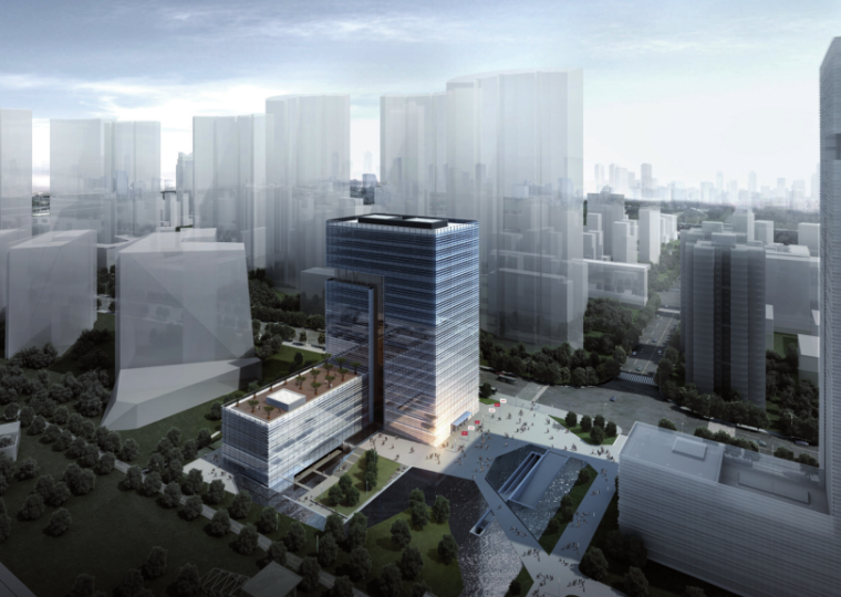 微软欧洲总部办公楼项目资料下载-[上海]海航总部办公楼景观方案文本