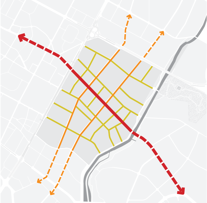 居住区道路系统分析图图片