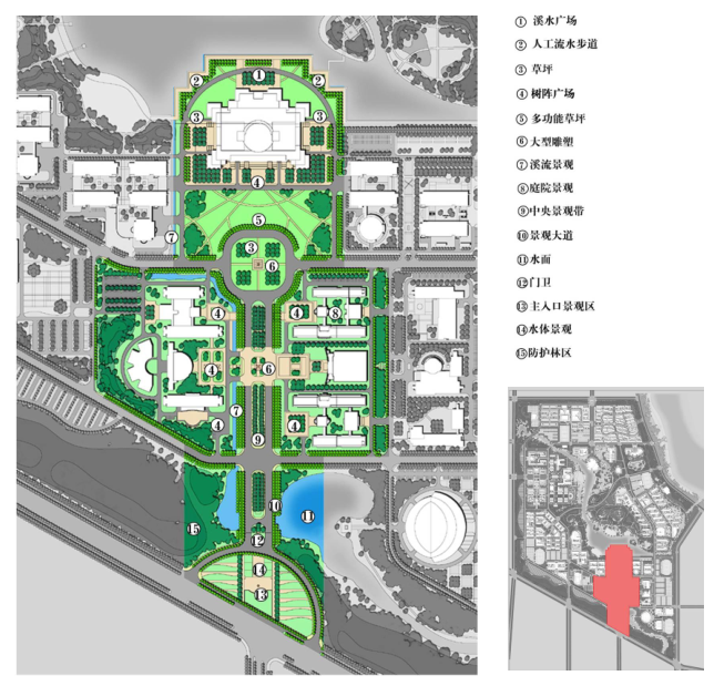 [山东]临沂大学校园景观规划方案文本（山水校园）-EDSA_10