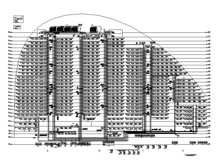 地下室风井大样资料下载-[北京]顶级办公综合建筑暖通空调全套施工图800张(52万平200米)
