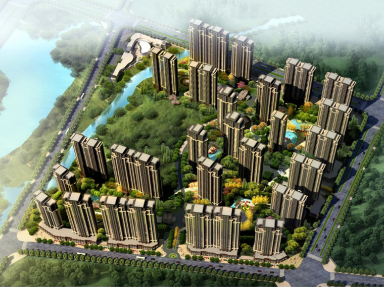 地产住宅小区规划资料下载-[安徽]现代风格高层住宅区规划设计方案文本（知名地产）