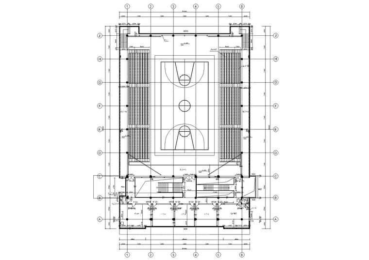 [河北]多层中学体育馆建筑施工图（知名设计院）_4