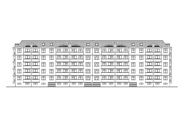 建筑社区施工图设计资料下载-[山东]泰安灌庄社区8号回迁多层住宅楼建筑施工图