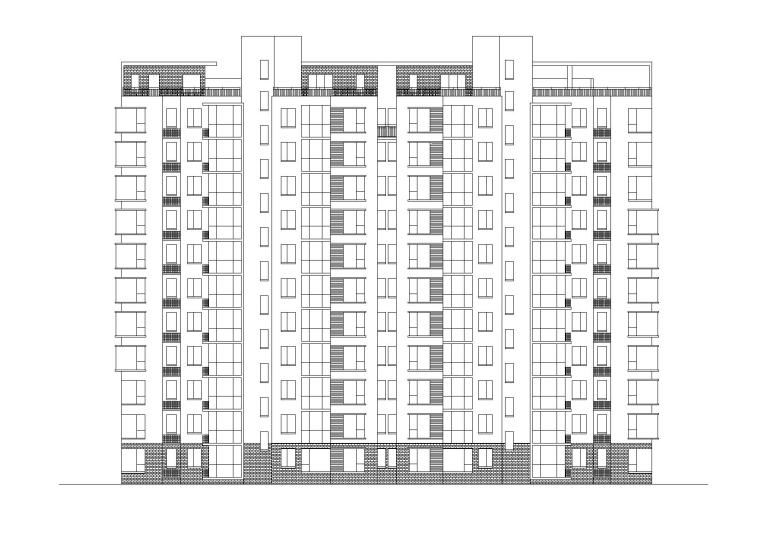 四层居住建筑施工图资料下载-[河北]秀枫山庄两栋小高层居住建筑设计施工图