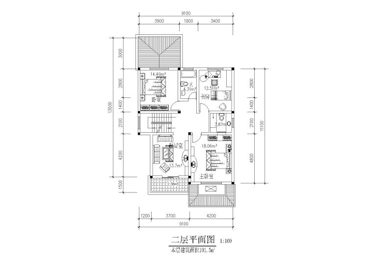 苏北地区农村独院别墅建筑设计施工图_7