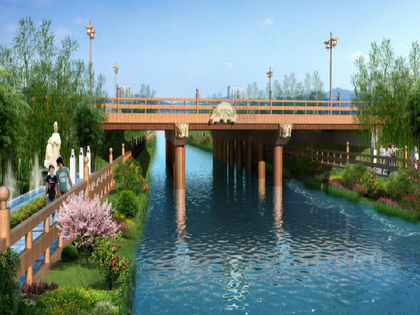 滨江改造概念规划资料下载-望城滨江新城景观桥梁规划概念设计