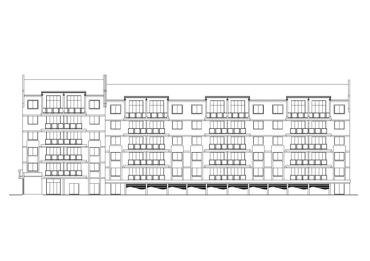 居住小区外立面CAD图资料下载-[河北]新民花园住宅小区五层带阁楼居住建筑施工图