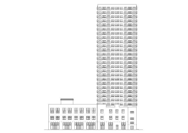 陕西风格商业街设计资料下载-[陕西]CBD核心区现代风格高层商业街建筑设计施工图（知名建筑设计院）