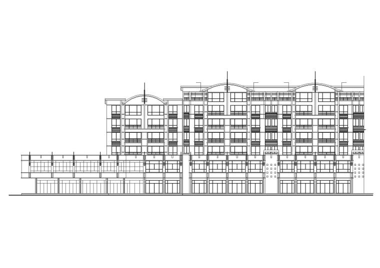 水厂两层建筑施工图资料下载-经典六层住宅楼（含两层底商）建筑施工图