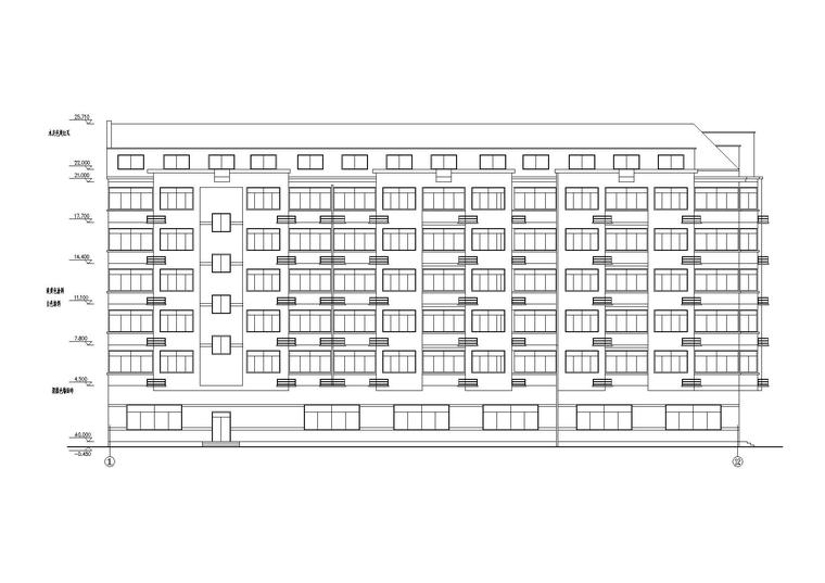 l型多层混居宿舍建筑施工图