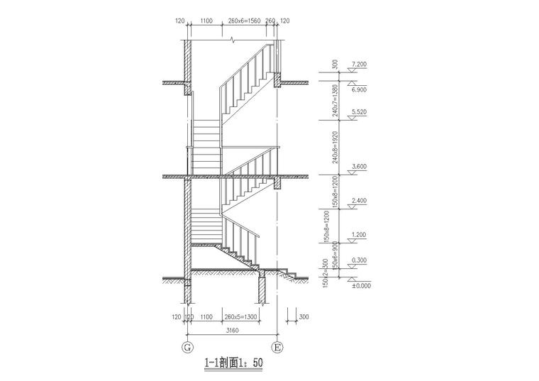 二层阁楼内庭小户型别墅建筑施工图_8 二层阁楼内庭小户型别墅建筑施工图_8