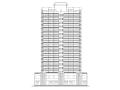 高层一梯四户塔式底商公寓楼建筑施工图