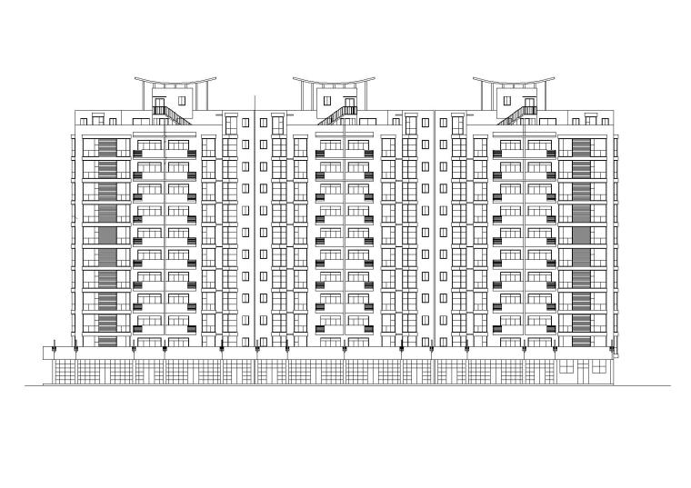 高层甲级写字楼施资料下载-高层底商住宅楼建筑施工图（含效果图）