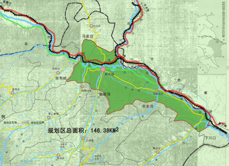 [青海]西宁市民和县城镇总体规划图纸