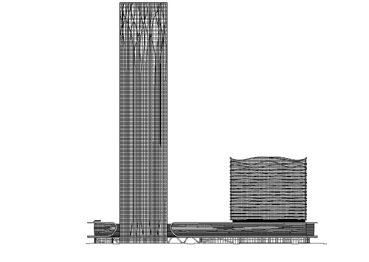 商业cad作业资料下载-[上海]现代风格商业超高层建筑办公建筑施工图设计（CAD）