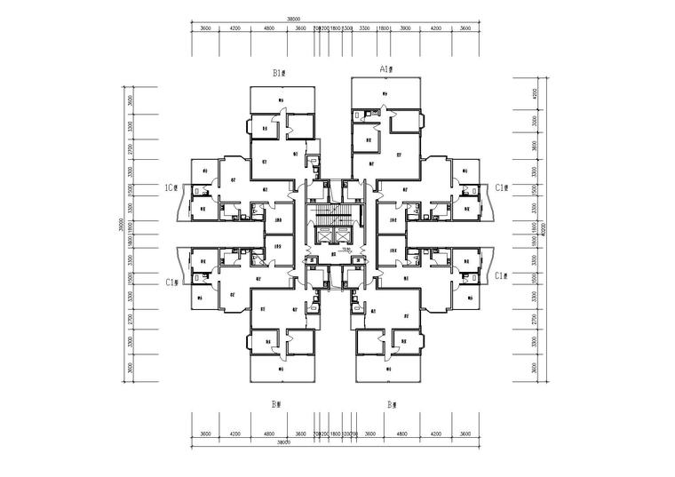 二十六层塔式住宅楼建筑设计方案图_5