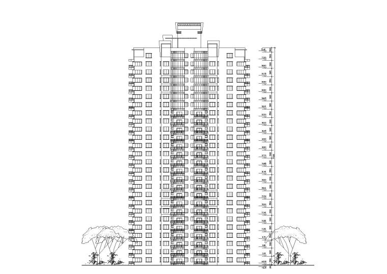 二十六层塔式住宅楼建筑设计方案图_2