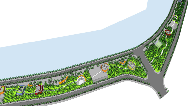 公园设计项目建议书资料下载-[广东]梅州市南堤带状公园景观文本-土人