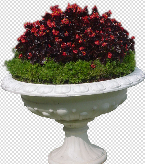 景观效果图ps素材|花坛psd素材