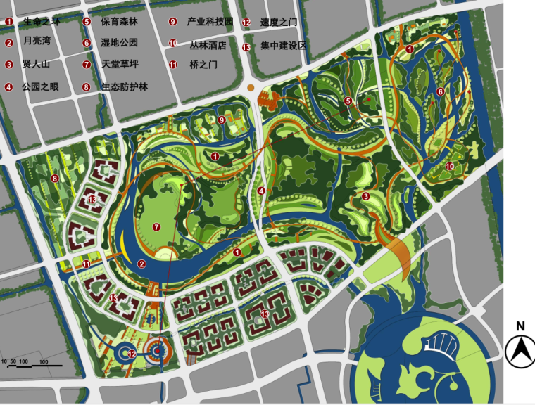 街头绿地概念方案资料下载-​[浙江]杭州南桥新城中央绿地公园方案文本