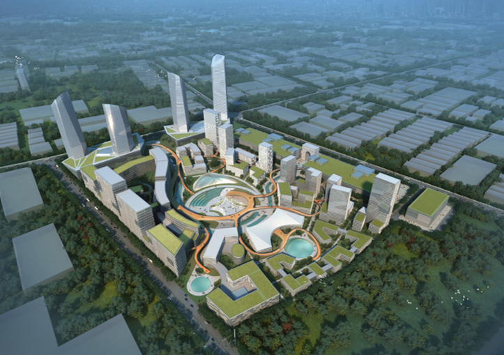 景观广场规划方案资料下载-[成都]温江医院疗养新城园区建设规划方案