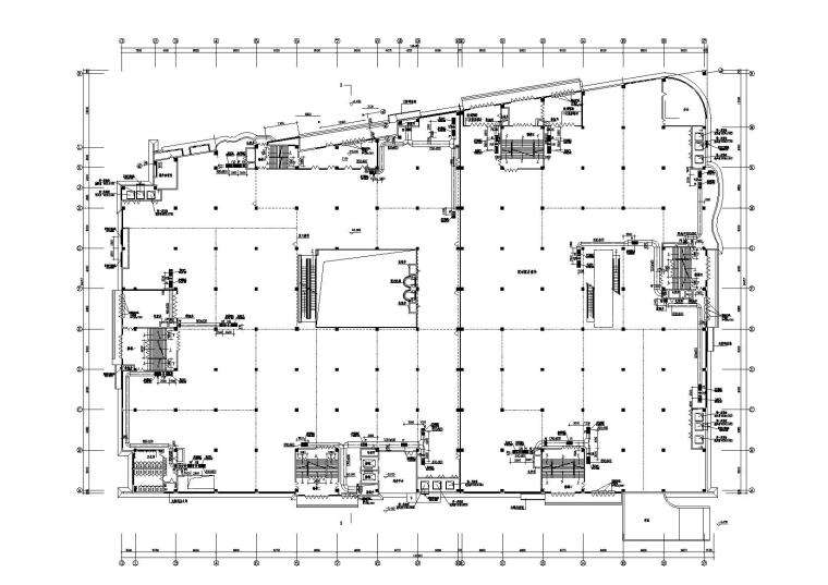 施工图建筑材料资料下载-某四层大型建材商场暖通施工图