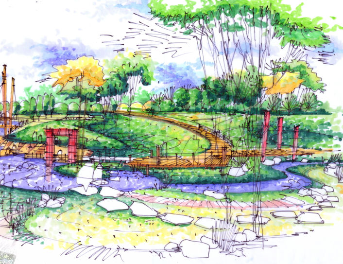 公园景观小品施工方案资料下载-[新疆]克拉玛依东湖公园景观设计方案文本