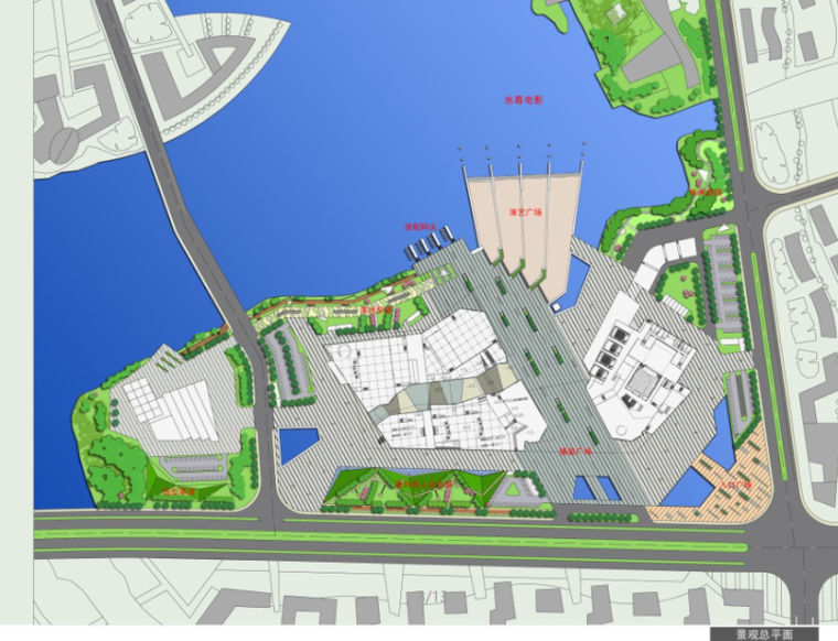 科技景观建筑资料下载-[江苏]宜兴科技文化中心滨水景观方案文本