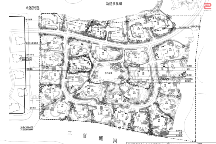 庭院平面景观设计资料下载-[上海]紫都晶圆别墅庭院景观设计方案文本