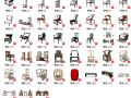 43个中式、新中式室内单椅su模型