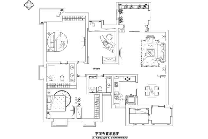 东南亚美容院效果图资料下载-两居室东南亚风格住宅装修施工图+效果图
