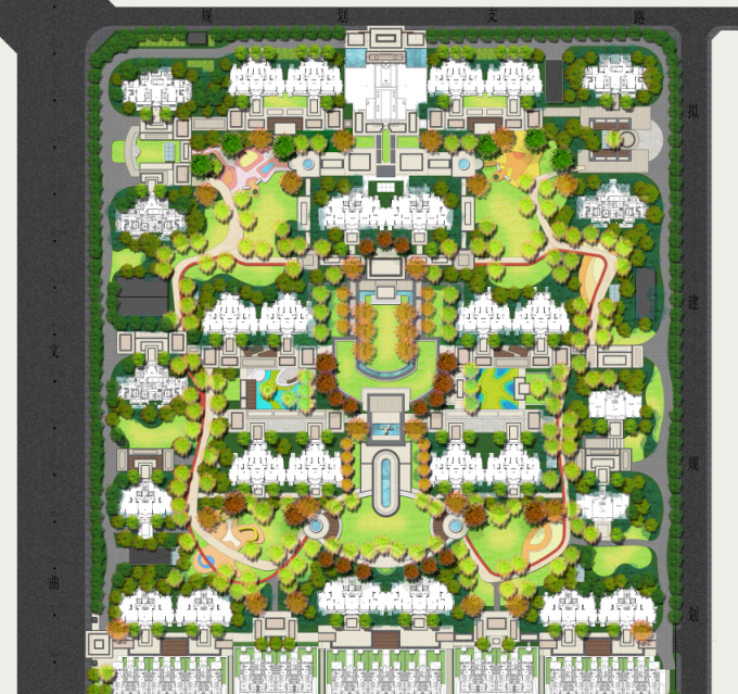 园林景观广场平面图ps资料下载-景观PS素材|住宅景观总平面图PSD+CAD平面图