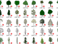 335套景观2D植物su模型（151-335）