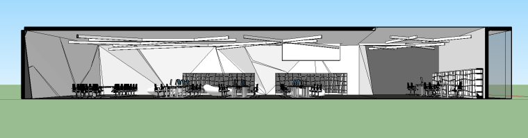现代办公公共区域SU设计模型_6