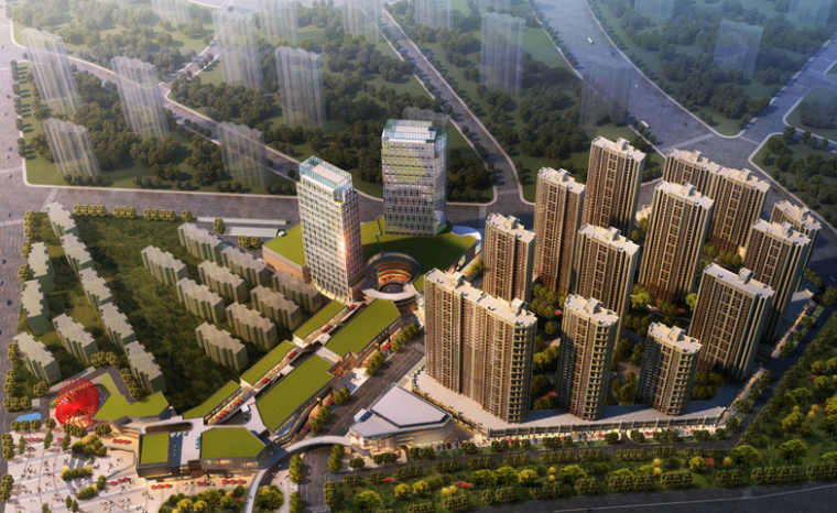 深圳万科中心绿色设计资料下载-[江苏]无锡·金科中心住宅建筑模型设计