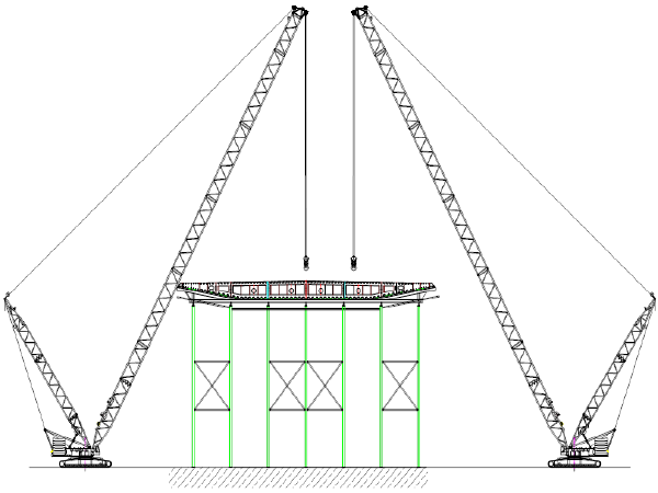 鄂尔多斯种植景观设计资料下载-​[鄂尔多斯]景观大桥钢箱梁安装专项方案