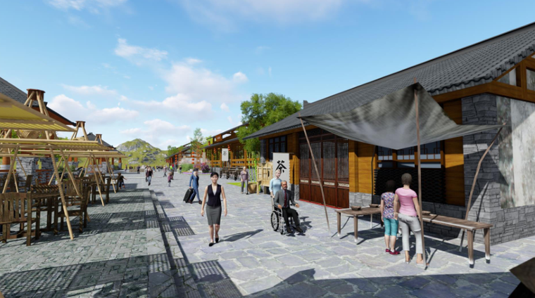 [河南]美丽乡村旅游改造修建规划方案文本 4 滨水商业街