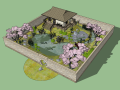 8套日式枯山水庭院SU模型设计