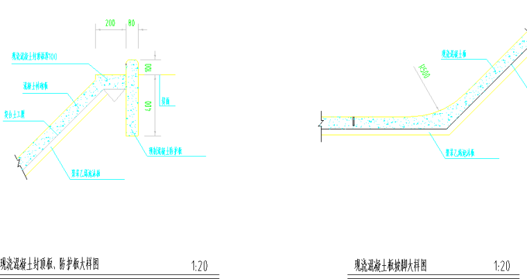 梯形明渠计算资料下载-梯形明渠断面典型设计图2