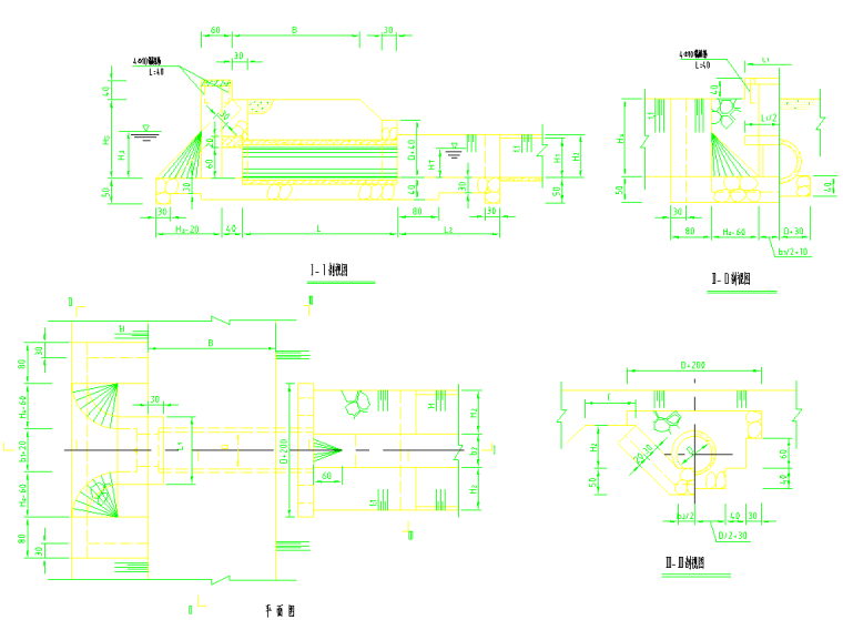 钢筋混凝土梯道设计图资料下载-钢筋混凝土管式斗门设计图