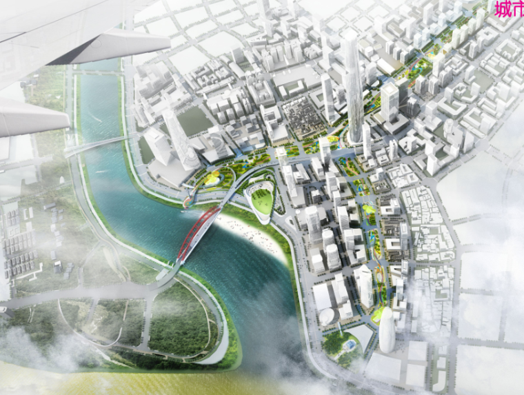 公园景观规划平面设计方案资料下载-[湖北]武汉中央服务区城市绿轴景观规划方案