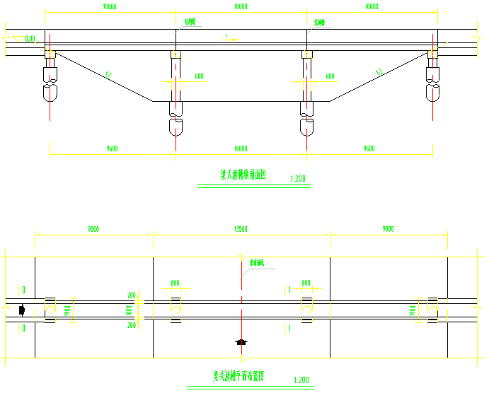 截面梁体设计图资料下载-梁式渡槽典型设计图
