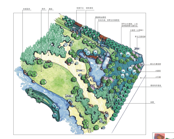 滨水景观节点设计案例资料下载-70张滨水公园广场景观小节点手绘图