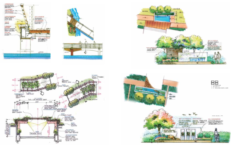 景观案例pdf资料下载-手绘景观方案与细部设计PDF，共161页